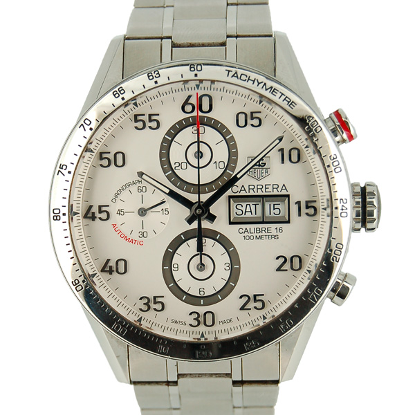 タグホイヤー　TAG HEUER　カレラ　タキメトリック　クロノデイデイト　シルバー　CV2A11.BA0796　自動巻　SS　USED　中古