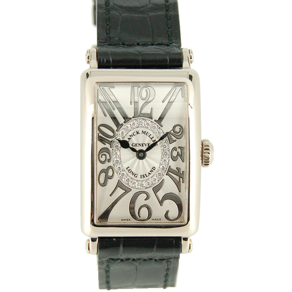 フランクミュラー　FRANCK MULLER　ロングアイランド　レリーフ　902QZCD1R　ホワイトゴールド　ダイヤ　革ベルト　32.5×23.0mm　USED　中古