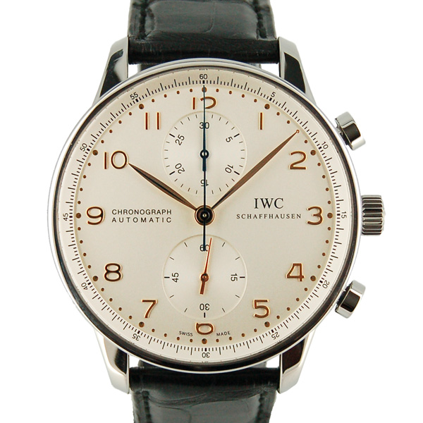 IWC　ポルトギーゼ　IW371445　シルバー　金針　Dバックル　自動巻　USED　中古