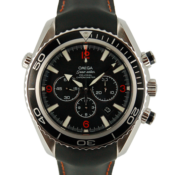 オメガ　OMEGA　プラネットオーシャン　クロノグラフ　2910.51.82　ブラック　SS　45,5mm　ラバーベルト　USED　中古