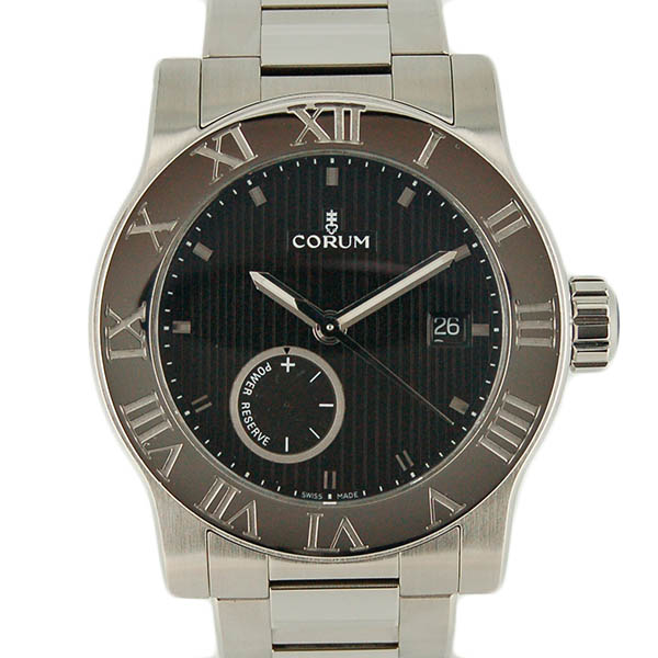 コルム　CORUM　ロムルス パワーリザーブ　373.515.20/V8108BN75　42mm　ブラック　USED　中古