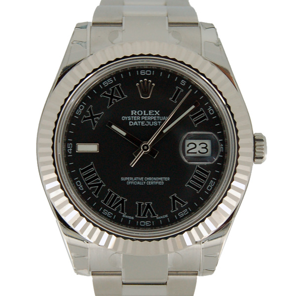 ロレックス　ROLEX　デイトジャスト2　Ref.116334　ブラックローマ　41mm　SS×WG　未使用品