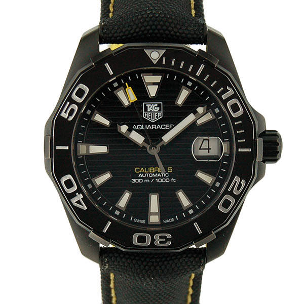 タグホイヤー　TAG HEUER　アクアレーサー　キャリバー5　WAY218A.FC6362　ブラック　チタン　USED　中古