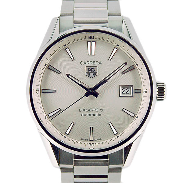 タグホイヤー　TAG HEUER　カレラ　キャリバー5　WAR211B.BA0782　SS　シルバー　USED　中古
