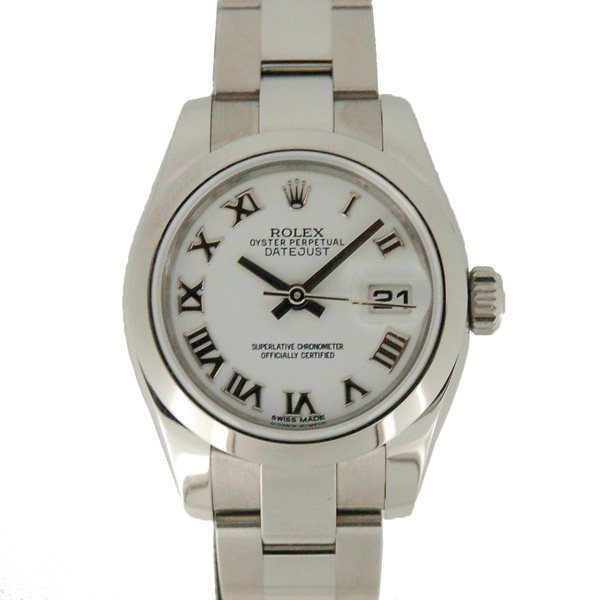ロレックス　ROLEX　デイトジャスト　Ref.179160　ホワイトローマ　レディース　SS　26mm　USED　中古