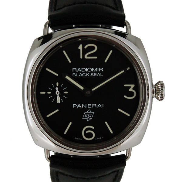 パネライ　PANERAI　ラジオミール　ブラックシール　LOGO　PAM00380　45mm　手巻き　100ｍ防水　革ベルト　USED　中古
