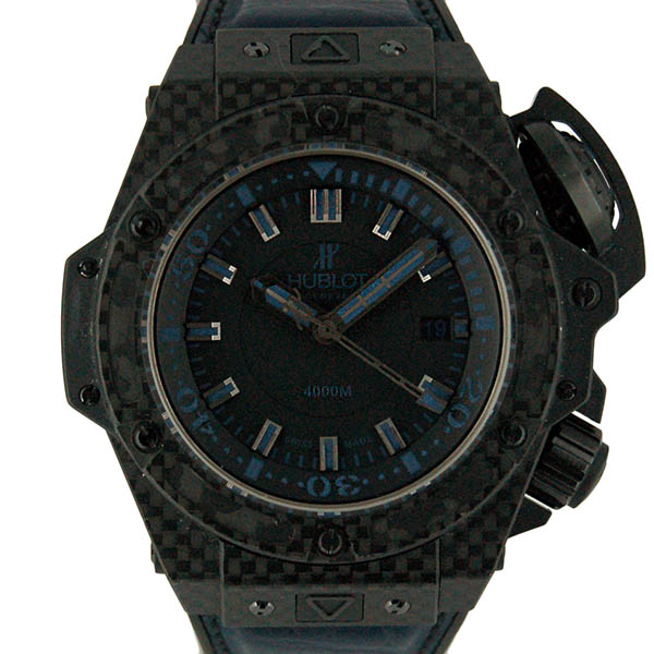 ウブロ　HUBLOT　キングパワー　オーシャノグラフィック4000　オールブラック　ブルー　731.QX.1190.GR.ABB12　48mm　世界500本限定　USED　中古