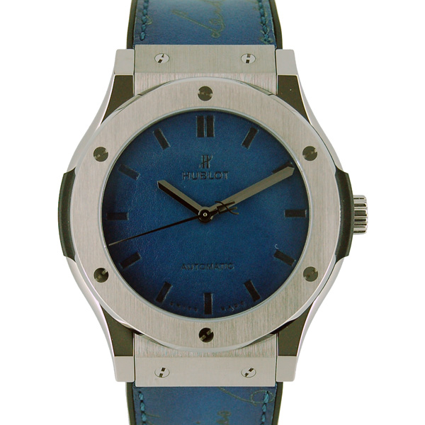 ウブロ　HUBLOT　クラシックフュージョン　ベルルッティ スクリット オーシャンブルー　511.NX.050B.VR.BER16　世界500本限定　ブルー　ベネチアレザー　45mm　未使用品