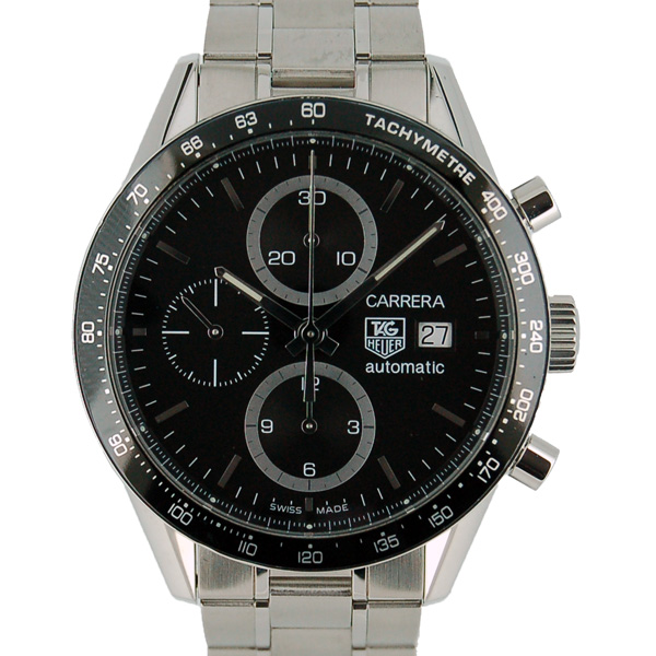 タグホイヤー　TAG HEUER　カレラタキメーター　クロノグラフ　CV2010.BA0794　ブラック　USED　中古