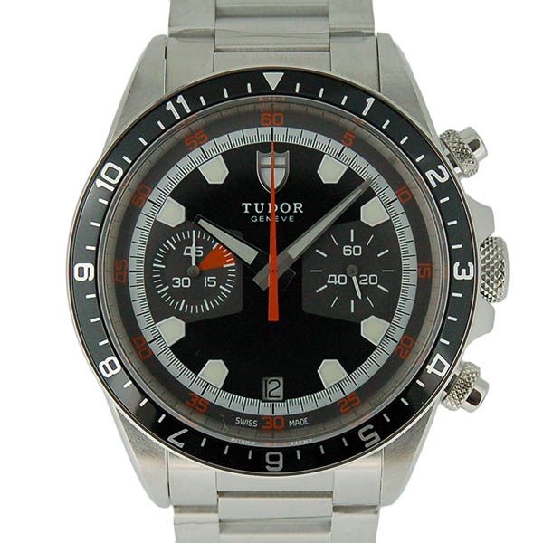 チューダー(チュードル)　TUDOR　ヘリテージクロノ　70330N　42mm　SS　自動巻　ブラック　USED　中古