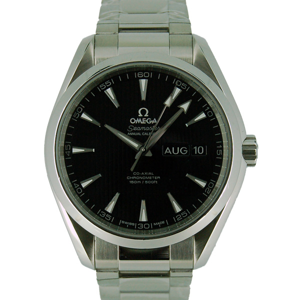 オメガ　OMEGA　シーマスター　アクアテラ　アニュアルカレンダー　231.10.43.22.01.002　メンズ　43mm　SS　ブラック　USED　中古