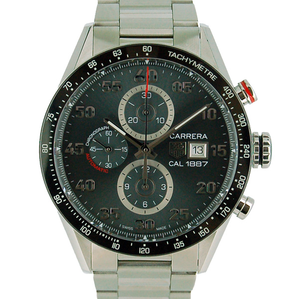 タグホイヤー　TAG HEUER　カレラタキメータークロノグラフ　キャリバー1887　CAR2A11.BA0799　アンスラサイト　SS　43mm　USED　中古