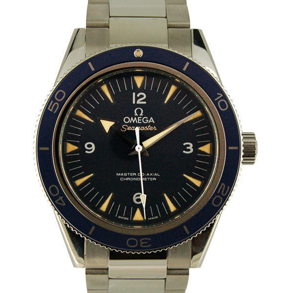 オメガ　OMEGA　シーマスター300　マスターコーアクシャル　233.90.41.21.03.001　チタン　ブルー　41mm　USED　中古