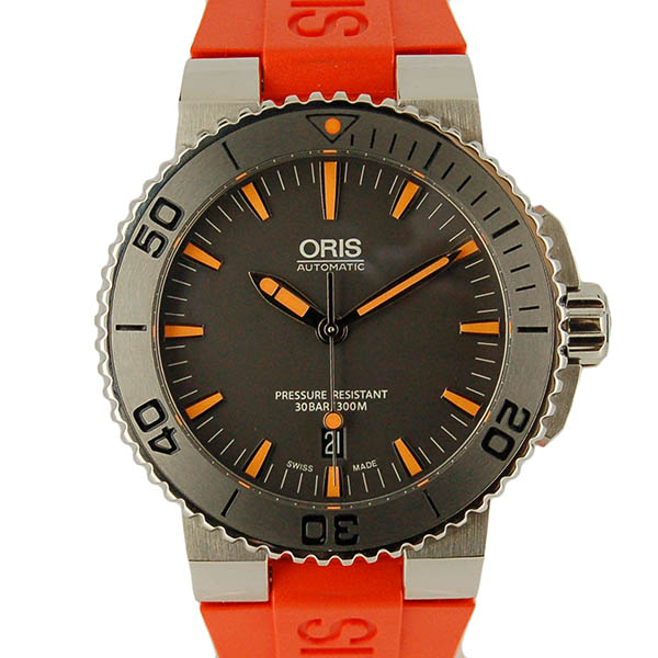 オリス　ORIS　アクイス　デイト　733 7653 4158 RO　グレー　未使用品