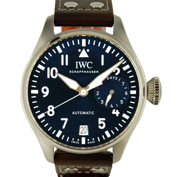 IWC　ビッグパイロットウォッチ　プティ・プランス　IW500916　46mm　ブルー　革ベルト　USED　中古