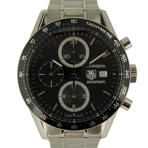 タグホイヤー　TAG HEUER　カレラタキメーター　クロノグラフ　CV2010.BA0794　ブラック　USED　中古