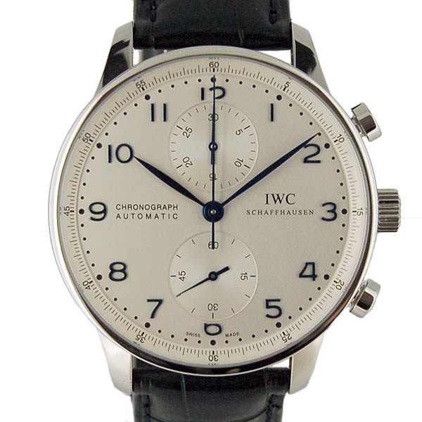 IWC　ポルトギーゼ　IW371446　シルバー　青針　Dバックル　自動巻　USED　中古