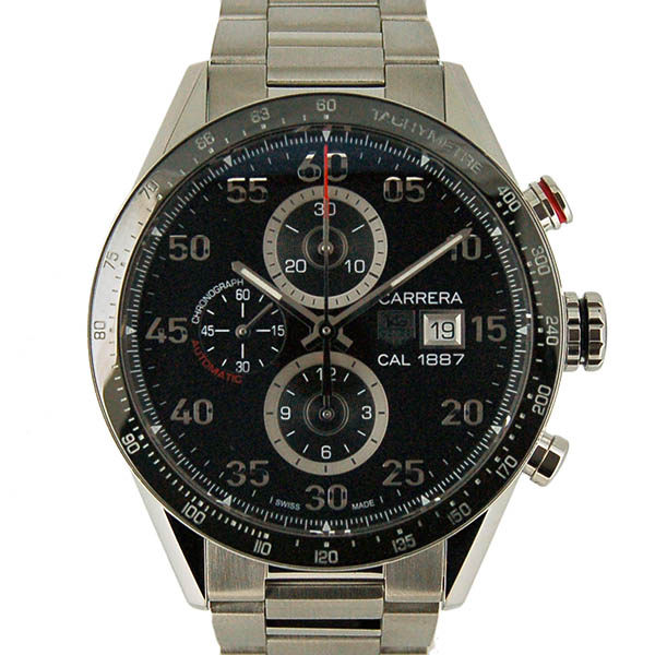 タグホイヤー　TAG HEUER　カレラタキメータークロノ　キャリバー1887　CAR2A10.BA0799　ブラック　SS　43mm　USED　中古