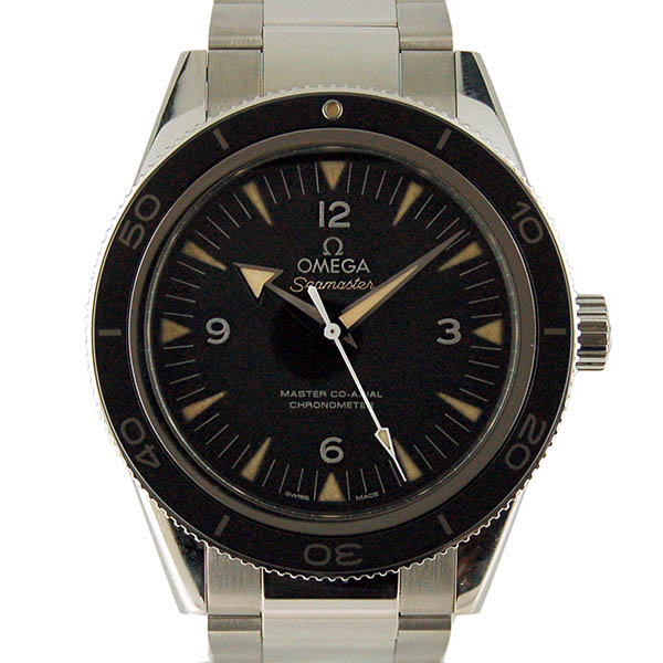 オメガ　OMEGA　シーマスター300　マスターコーアクシャル　233.30.41.21.01.001　SS　ブラック　41mm　USED　中古