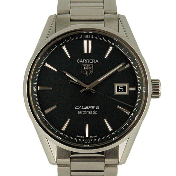 タグホイヤー　TAG HEUER　カレラ　キャリバー5　WAR211A.BA0782　SS　ブラック　39mm　USED　中古