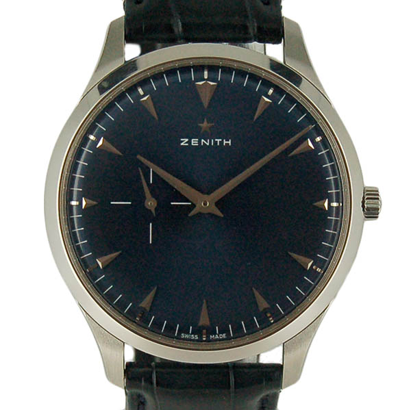 ゼニス　ZENITH　エリート　ウルトラシン　シャルルベルモ　03.2012.681/51.C503　SS　40mm　ブルー　USED　中古