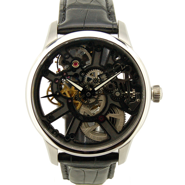 モーリスラクロア　MAURICE LACROIX　マスターピース　スケルトン　MP7228-SS001-000　手巻き　革ベルト　USED　中古