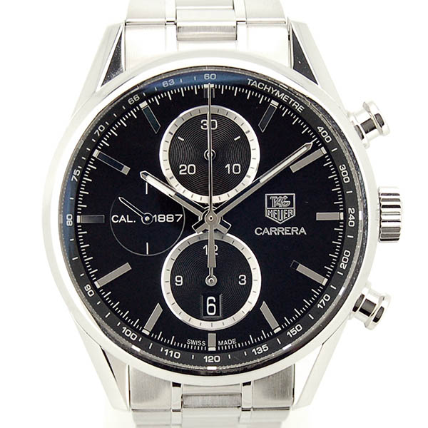 タグホイヤー　TAG HEUER　カレラクロノ　キャリバー1887　CAR2110.BA0720　41mm　SS　ブラック　自動巻　USED　中古