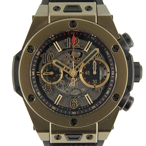 ウブロ　HUBLOT　ビッグバン　ウニコ　フルマジックゴールド　411.MX.1138.RX　世界250本限定　ラバーベルト　USED　中古