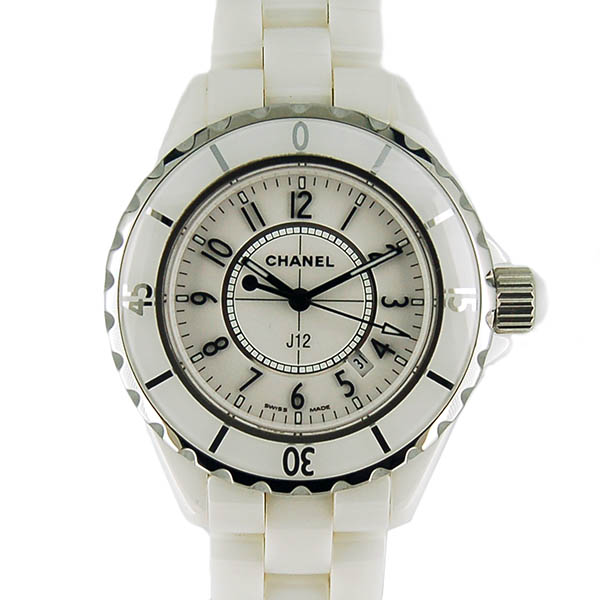 シャネル　CHANEL　J12 　ホワイト　白　セラミック　H0968　レディース　クォーツ　33mm　USED　中古