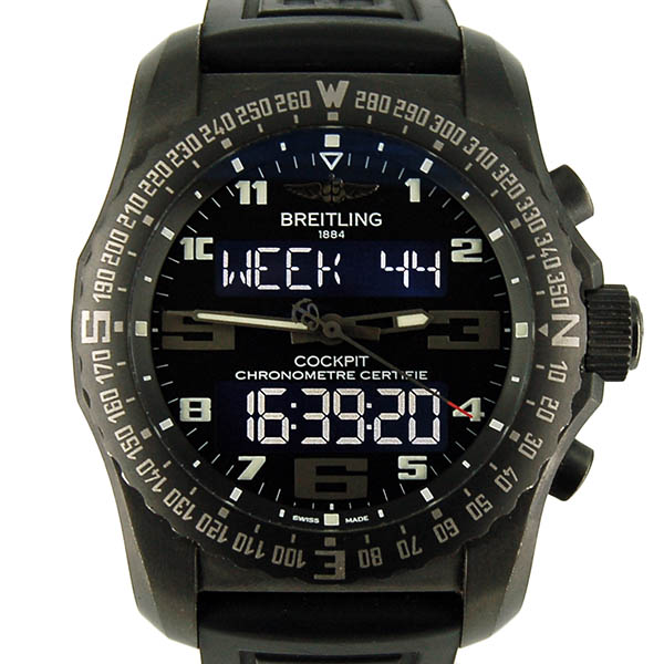 ブライトリング　BREITLING　プロフェッショナル コックピット B50 ナイトミッション V501B41VRV　スーパークォーツ　チタン　ラバーベルト　46mm　USED　中古