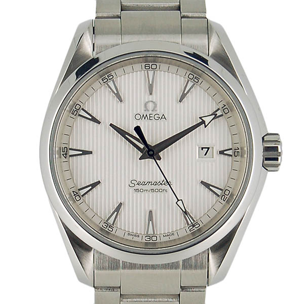 オメガ　OMEGA　シーマスター　アクアテラ　231.10.39.61.02.001　メンズ　38.5mm　SS　シルバータペストリー　クォーツ　USED　中古