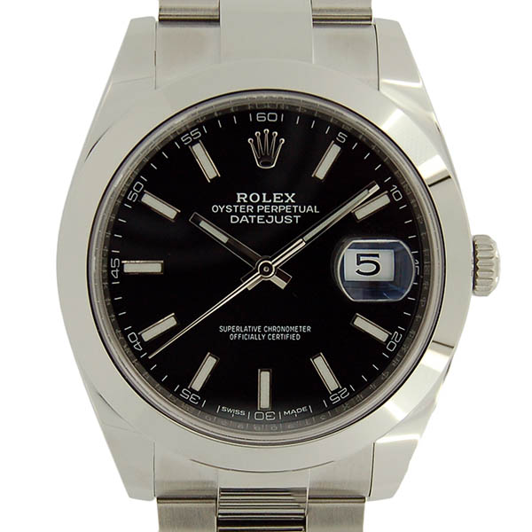 ロレックス　ROLEX　デイトジャスト41　126300　メンズ　ブラック　未使用品