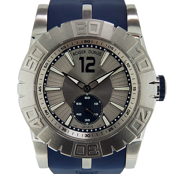 ロジェ・デュブイ　ROGER DUBUIS　イージーダイバー　DBSE0266 (SED46-821-9D-00/03A01/A)　シルバー　日本88本限定　ラバーベルト　USED　中古