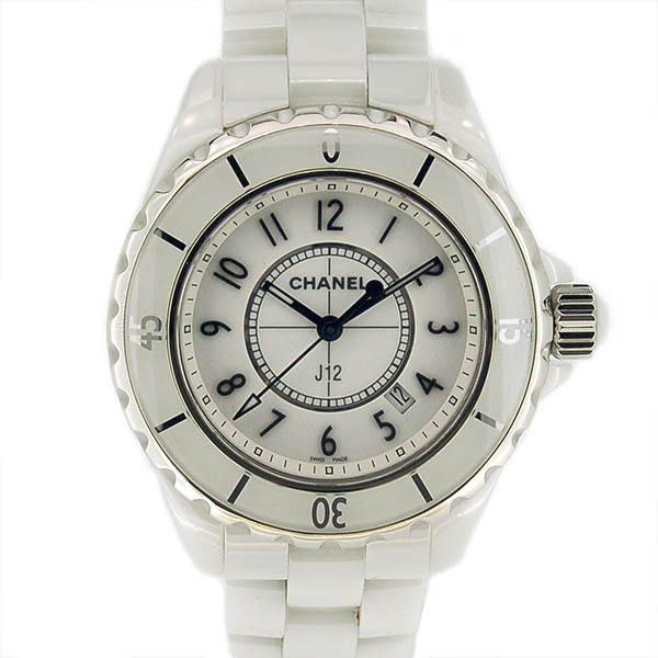 シャネル　CHANEL　J12 　ホワイト　白　セラミック　H0968　レディース　クォーツ　33mm　USED　中古