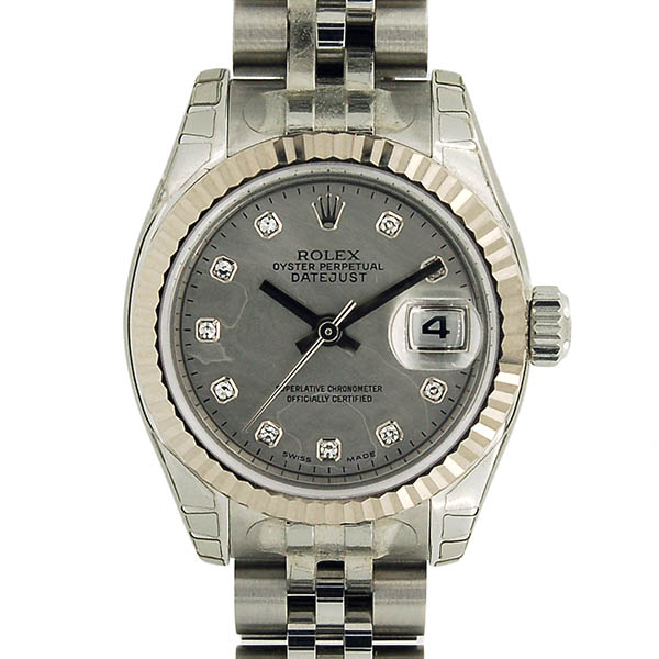 ロレックス　ROLEX　デイトジャスト　Ref.179174NG　シルバーダスト　10Pダイヤ　D番　26mm　未使用品