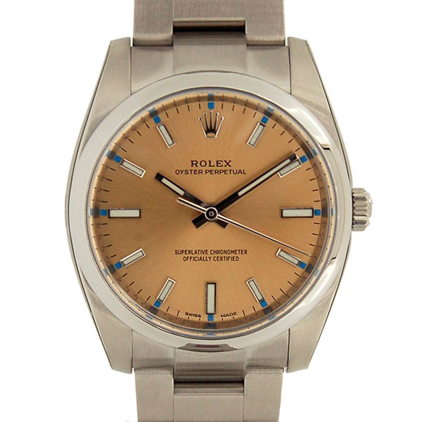 ロレックス　ROLEX　オイスターパーペチュアル　Ref.114200　シャンパン　SS　自動巻　未使用品