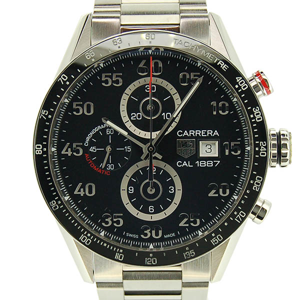 タグホイヤー　TAG HEUER　カレラタキメータークロノ　キャリバー1887　CAR2A10.BA0799　ブラック　SS　43mm　USED　中古