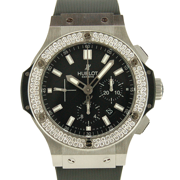ウブロ　HUBLOT　ビッグバンエボリューション　ベゼルダイヤ　301.SX.1170.RX.1104　自動巻　SS　44mm　ラバー　USED　中古