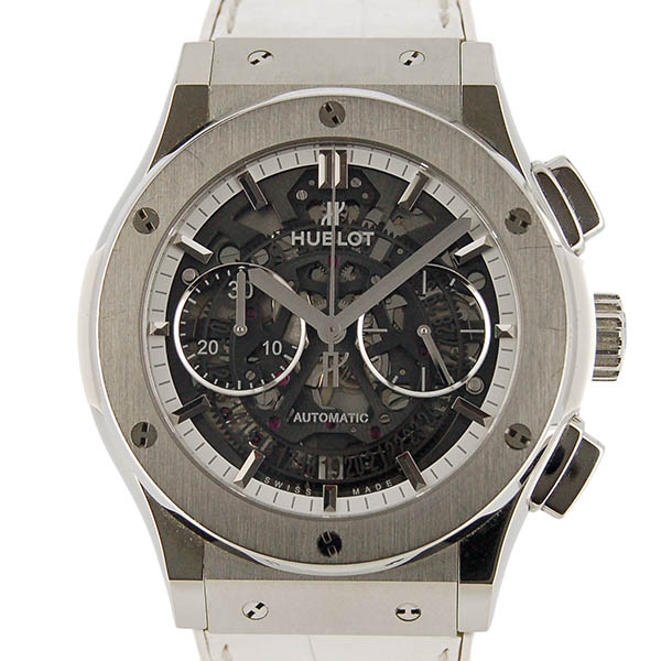 ウブロ　HUBLOT　アエロフュージョン　クロノグラフ　オールホワイト　525.NE.0127.LR　日本限定　USED　中古