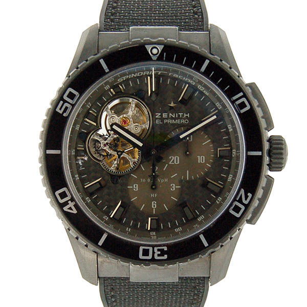 ゼニス　ZENITH　エルプリメロ　ストラトス　スピンドリフト　75.2060.4061/21.R573　SS　ブラック　USED　中古