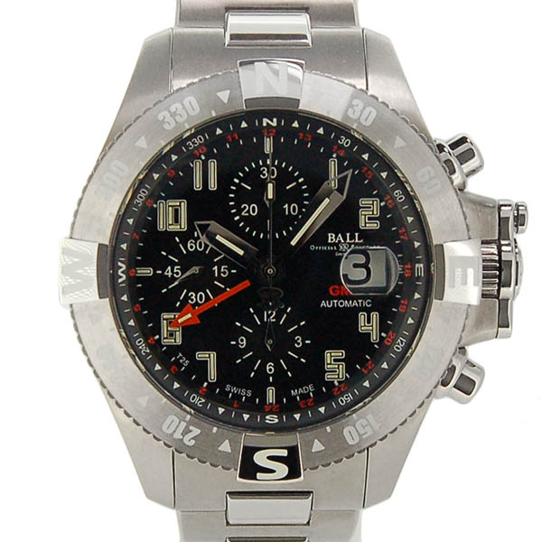 ボールウォッチ　BALL　エンジニア ハイドロカーボン スペースマスター　クロノGMT2　DC3036C-SAJ-BK　ブラック　USED　中古