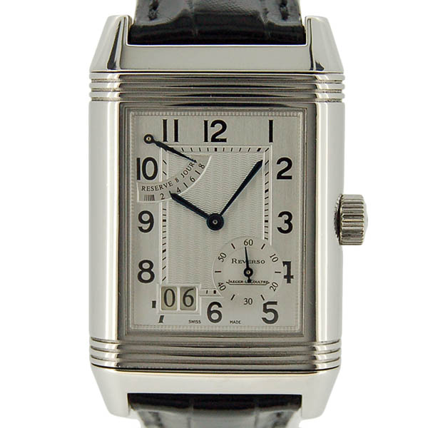 ジャガールクルト　Jaeger LeCoultre　レベルソ　グランドデイト　Q3008420　パワーリザーブ　8デイズ　革ベルト　手巻き　USED　中古