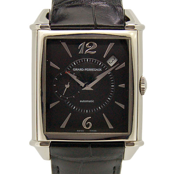 ジラール・ペルゴ　GIRARD PERREGAUX　ヴィンテージ1945　25835-11-661-BA6A　SS　ブラック　革ベルト　USED  中古