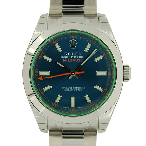 ロレックス　ROLEX　ミルガウス　116400GV　Zブルー　グリーンガラス　未使用品