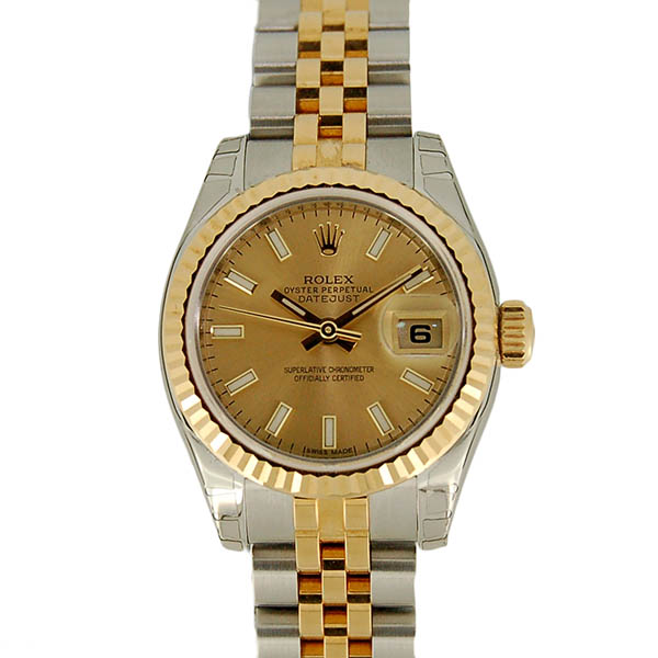 ロレックス ROLEX デイトジャスト 179173 シャンパン レディース ...
