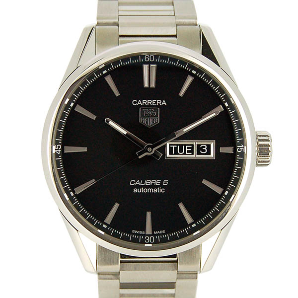 タグホイヤー　TAG HEUER　カレラ　デイデイト　キャリバー5　WAR201A.BA0723　SS　ブラック　USED　中古