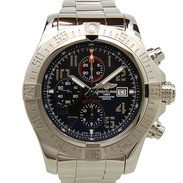 ブライトリング　BREITLING　スーパーアベンジャー2　A331B28PSS　48mm　ブラックアラビア　自動巻　クロノグラフ　USED　中古