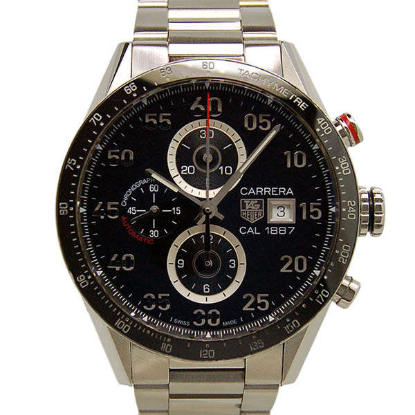 タグホイヤー　TAG HEUER　カレラタキメータークロノ　キャリバー1887　CAR2A10.BA0799　ブラック　SS　43mm　USED　中古