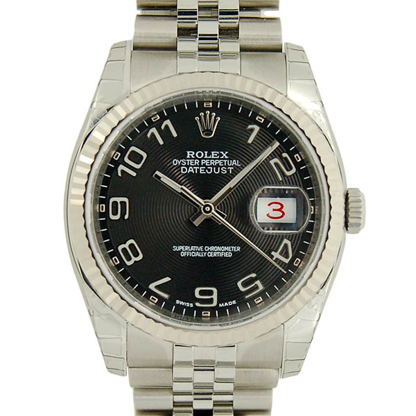 ロレックス　ROLEX　デイトジャスト　116234　コンセントリックアラビア　ブラック　ランダム番　未使用品