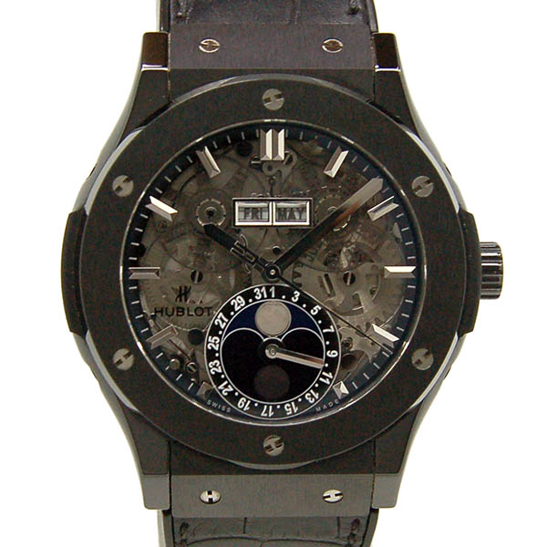 ウブロ　HUBLOT　クラシックフュージョン　アエロフュージョン　ムーンフェイズ　ブラックマジック　517.CX.0170.LR　USED　中古